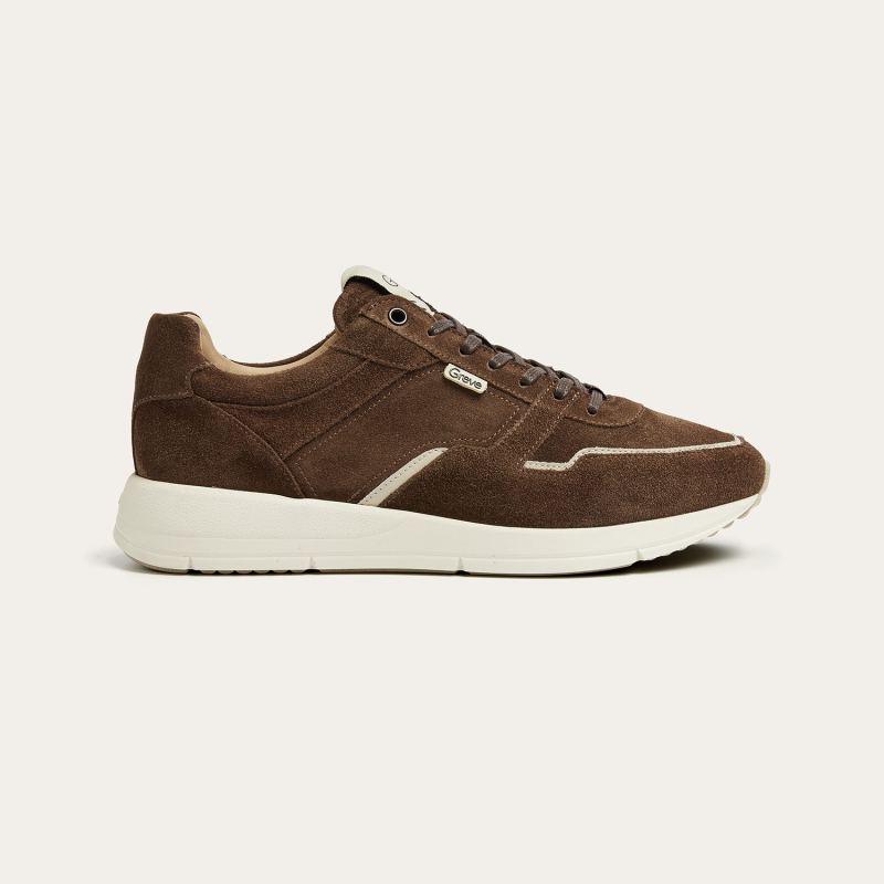 Greve Sneaker Walker Dark Bark Suede